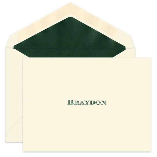 Braydon Foldover Ecru Note Cards